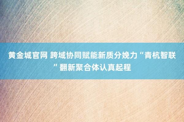黄金城官网 跨域协同赋能新质分娩力“青杭智联”翻新聚合体认真起程