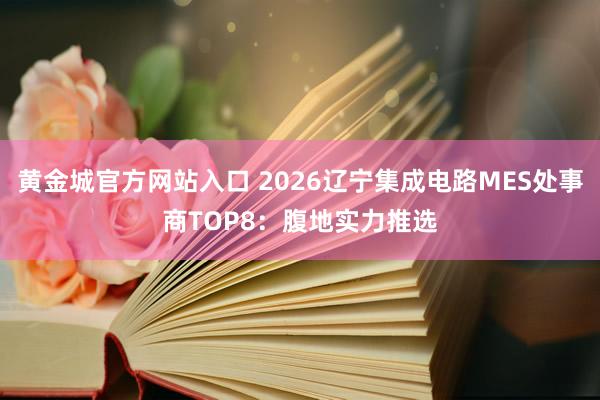 黄金城官方网站入口 2026辽宁集成电路MES处事商TOP8：腹地实力推选