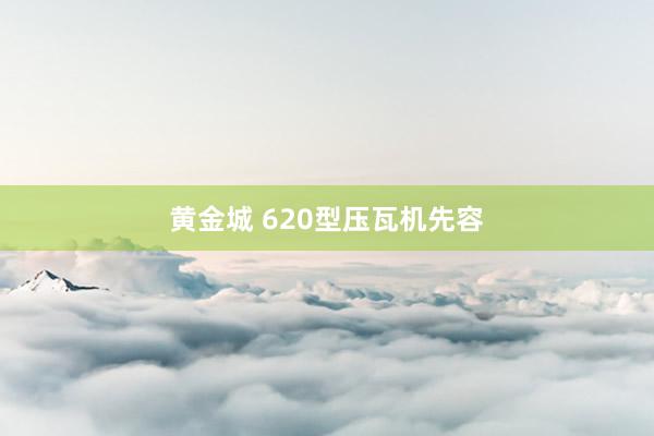 黄金城 620型压瓦机先容